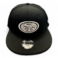 Youth San Francisco 49ers Black and White Basic New Era 9FIFTY Snapback Hat