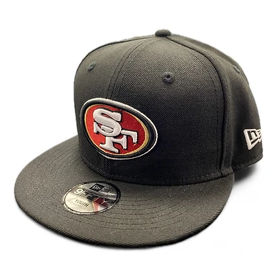 Youth San Francisco 49ers Black Team Color Basic New Era 9FIFTY Snapback Hat