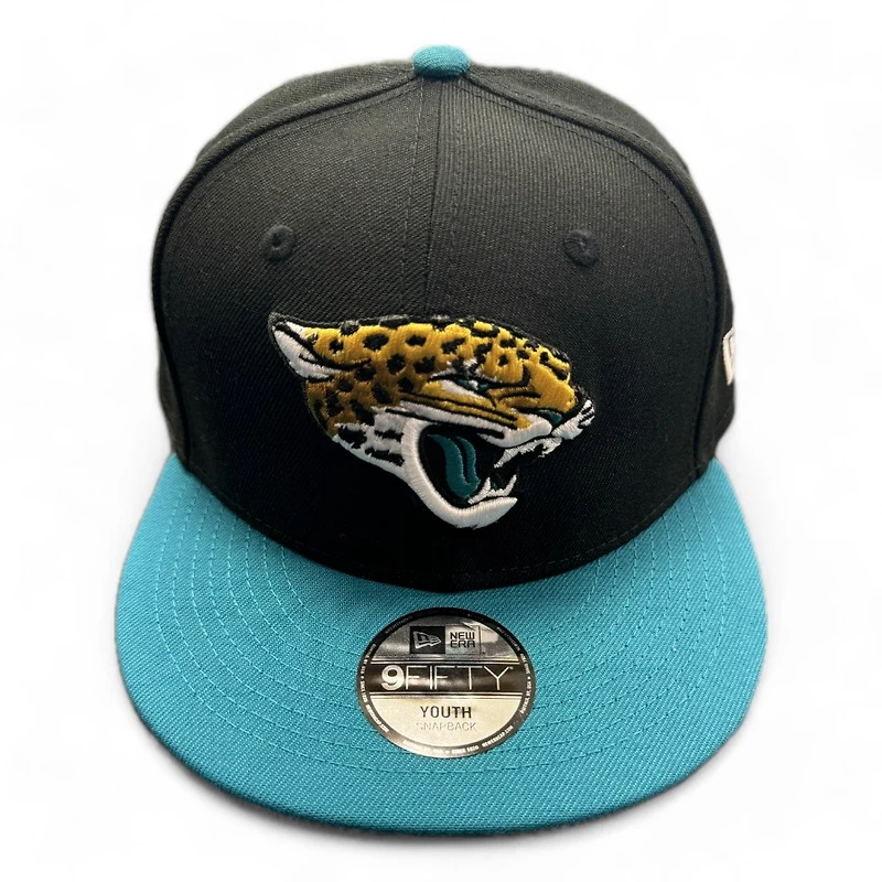 Youth Jacksonville Jaguars Black and Teal New Era 9FIFTY Snapback Hat