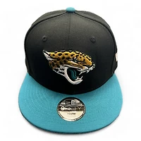 Youth Jacksonville Jaguars Black and Teal New Era 9FIFTY Snapback Hat