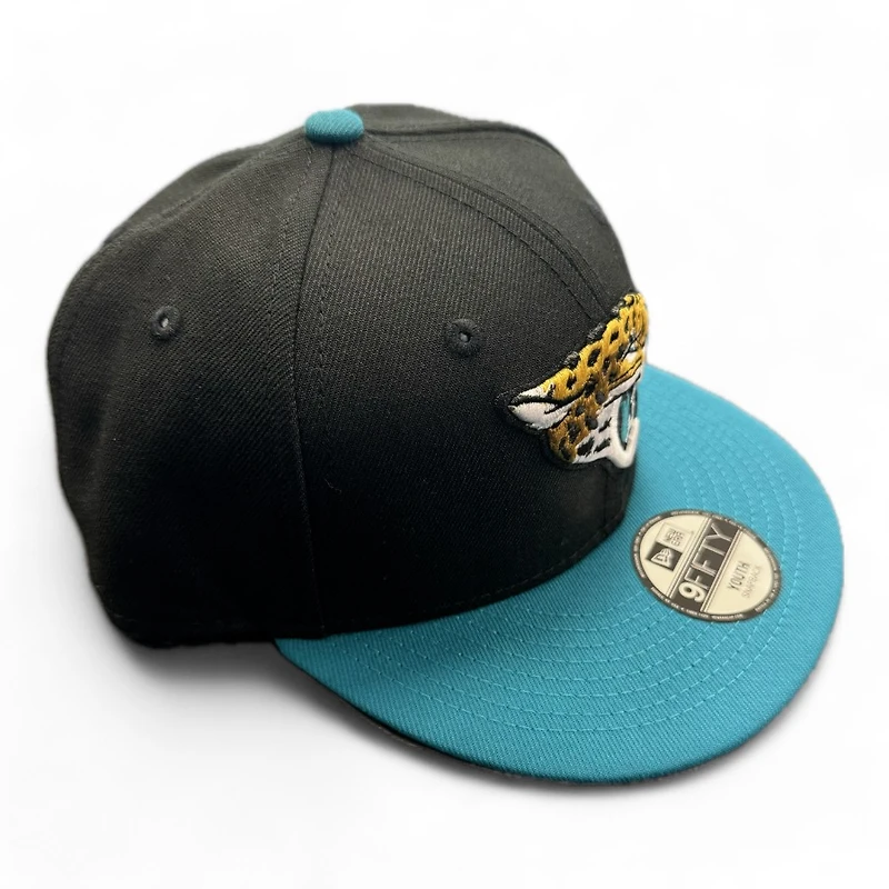 Youth Jacksonville Jaguars Black and Teal New Era 9FIFTY Snapback Hat