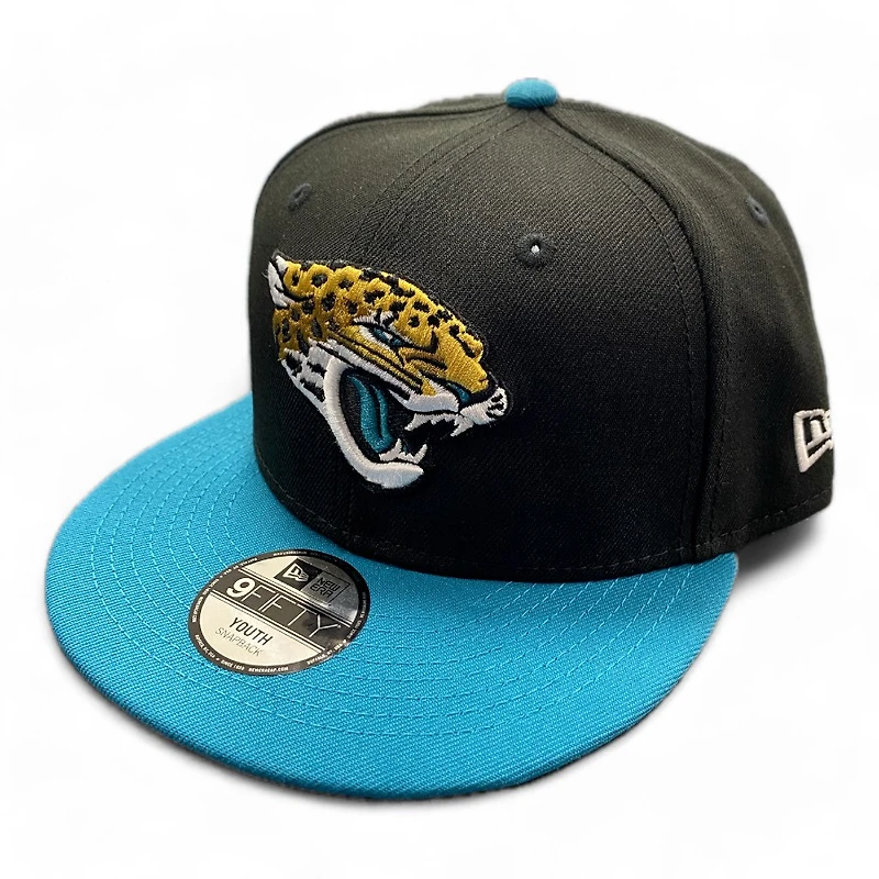 Youth Jacksonville Jaguars Black and Teal New Era 9FIFTY Snapback Hat