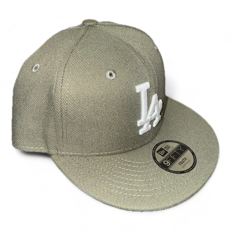 Youth Los Angeles Dodgers Olive Basic New Era 9FIFTY Snapback Hat