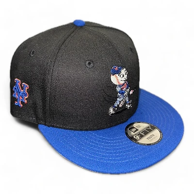 Youth New York Mets Black and Royal Blue Mascot New Era 9FIFTY Snapback Hat