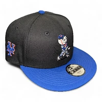 Youth New York Mets Black and Royal Blue Mascot New Era 9FIFTY Snapback Hat