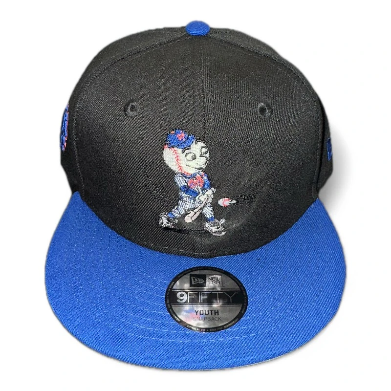 Youth New York Mets Black and Royal Blue Mascot New Era 9FIFTY Snapback Hat