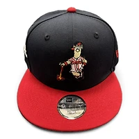 Youth Atlanta Braves Navy and Red Mascot New Era 9FIFTY Snapback Hat