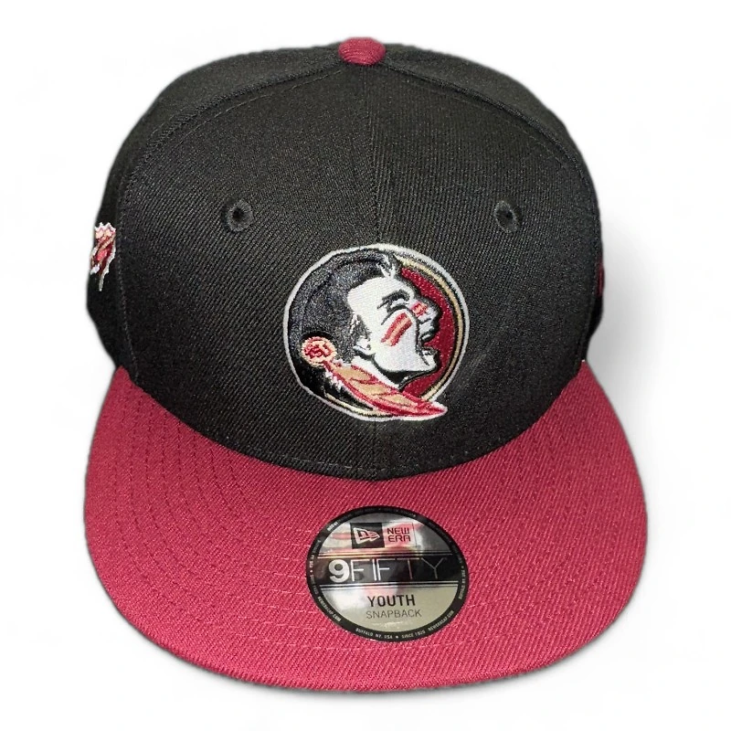 Youth Florida State Seminoles Black and Maroon New Era 9FIFTY Snapback Hat