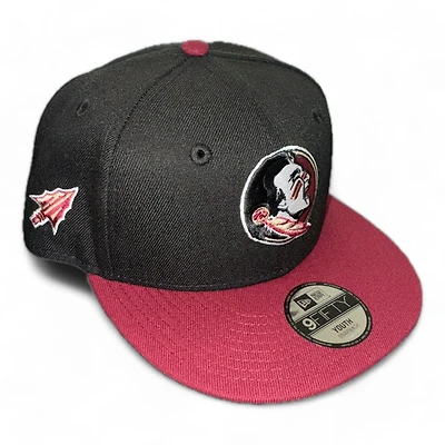 Youth Florida State Seminoles Black and Maroon New Era 9FIFTY Snapback Hat