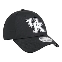 Kentucky Wildcats White on Black New Era 9FORTY Snapback Hat