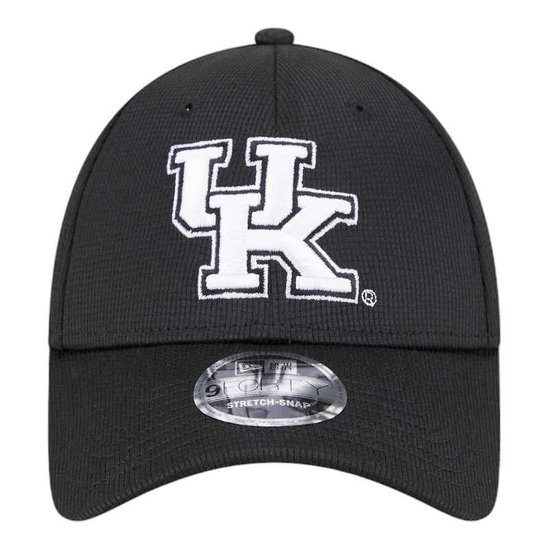 Kentucky Wildcats White on Black New Era 9FORTY Snapback Hat