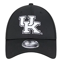 Kentucky Wildcats White on Black New Era 9FORTY Snapback Hat