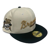 Atlanta Braves Chrome and Black 30th Anniversary Patch Gold UV New Era 59FIFTY Fitted Hat