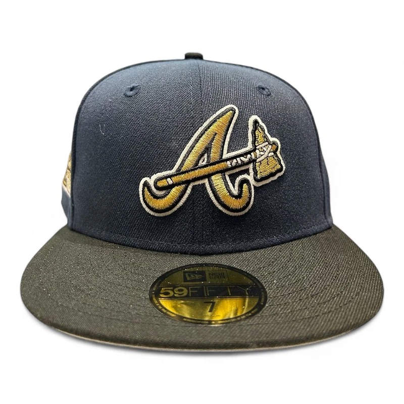 Atlanta Braves Navy and Black Curveball Pack 2000 ASG Patch Gray UV New Era 59FIFTY Fitted Hat