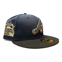 Atlanta Braves Navy and Black Curveball Pack 2000 ASG Patch Gray UV New Era 59FIFTY Fitted Hat
