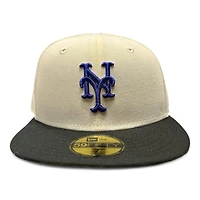 New York Mets Chrome and Black Curveball Pack 50th Anni Patch Gray UV Era 59FIFTY Fitted Hat