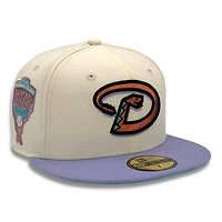 Arizona Diamondbacks Chrome and Lavender 1998 Inaugural Season Patch Aqua UV New Era 59FIFTY Fitted Hat