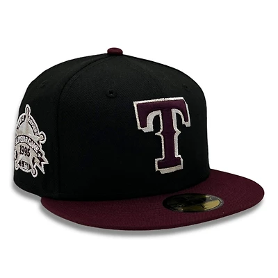 Texas Rangers Black and Maroon 1995 ASG Patch Gray UV New Era 59FIFTY Fitted Hat