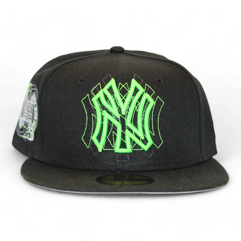 New York Yankees Black and Green "DPM Fitted Hat Pack" Subway Series Patch Gray UV Era 59Fifty