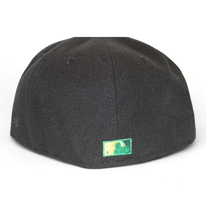 New York Yankees Black Grafitti Wordmark Logo Subway Series Side Patch Green UV Era 59Fifty Fitted Hat