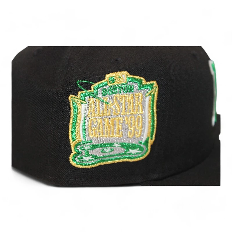 Boston Red Sox Black "Riot Pack" 1999 ASG Series Patch Green UV New Era 59Fifty Fitted Hat