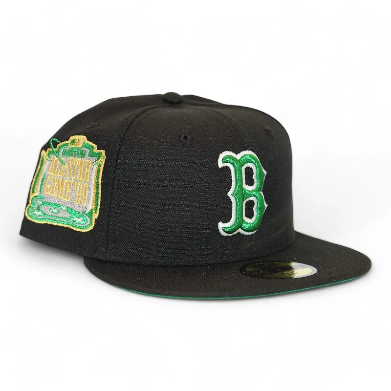 Boston Red Sox Black "Riot Pack" 1999 ASG Series Patch Green UV New Era 59Fifty Fitted Hat