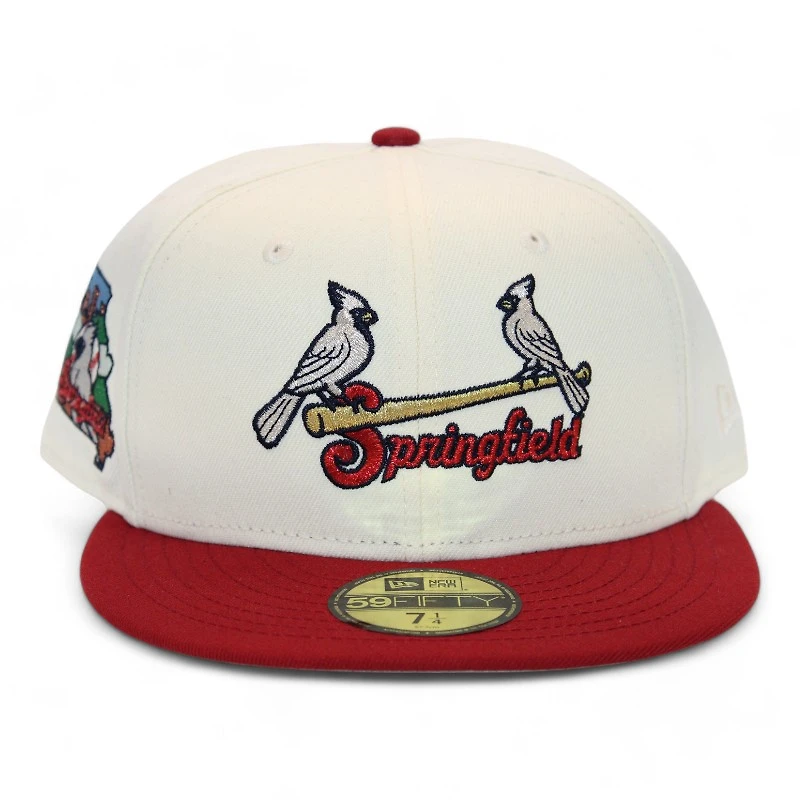 Springfield Cardinals Cream and Maroon "Riot Boston Pack" Patch Gray UV New Era 59Fifty Fitted Hat