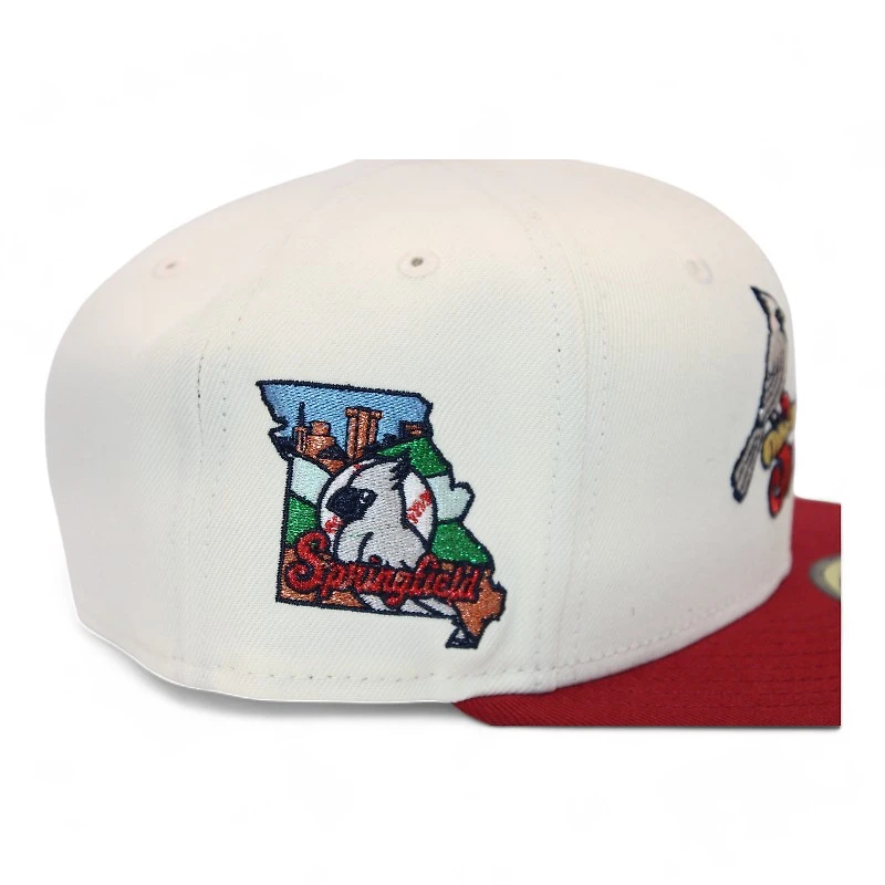 Springfield Cardinals Cream and Maroon "Riot Boston Pack" Patch Gray UV New Era 59Fifty Fitted Hat