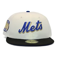 New York Mets Cream and Black "Riot Boston Pack" Subway Series Patch Blue UV Era 59Fifty Fitted Hat