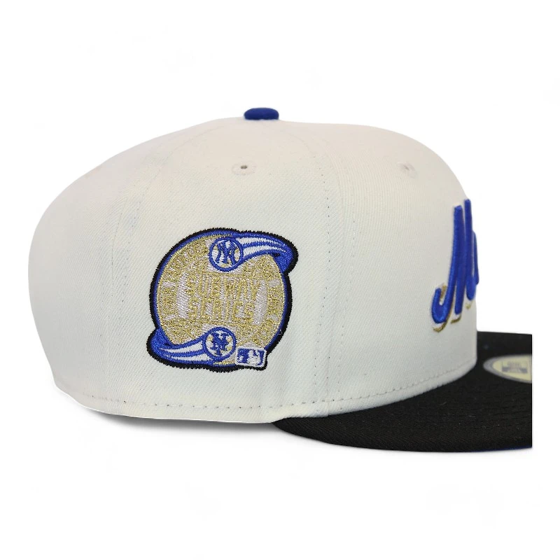 New York Mets Cream and Black "Riot Boston Pack" Subway Series Patch Blue UV Era 59Fifty Fitted Hat