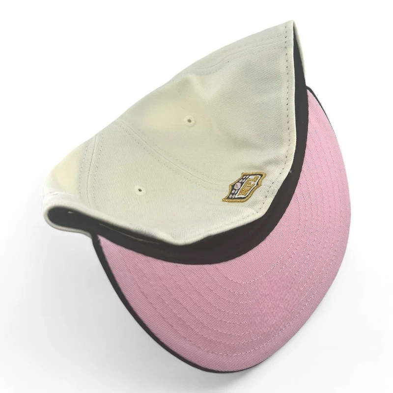 San Francisco 49ers Chrome and Black Cream Cookies Pack 60 Seasons Patch Pink UV New Era 59FIFTY Fitted Hat