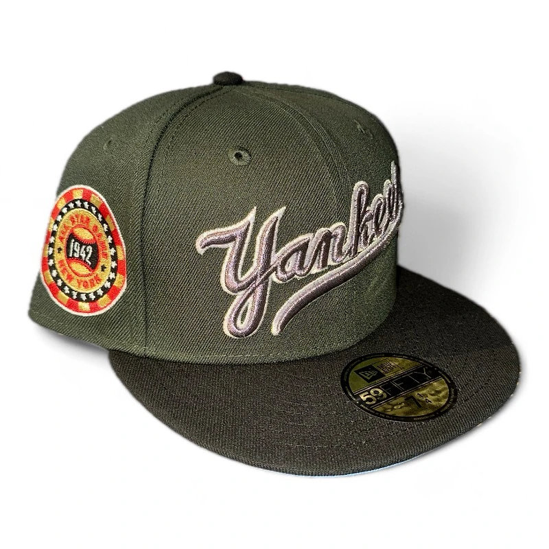 New York Yankees Dark Seaweed and Black 1942 ASG Patch Icy Blue UV Era 59FIFTY Fitted Hat