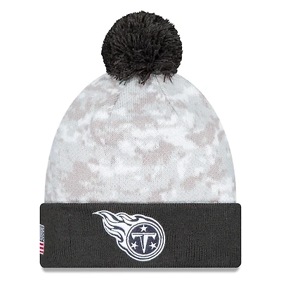 Tennessee Titans 2024 White Digital Camo NFL Salute to Service New Era Knit Beanie Hat