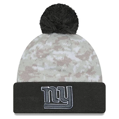New York Giants 2024 White Digital Camo NFL Salute to Service New Era Knit Beanie Hat