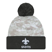 New Orleans Saints 2024 White Digital Camo NFL Salute to Service New Era Knit Beanie Hat