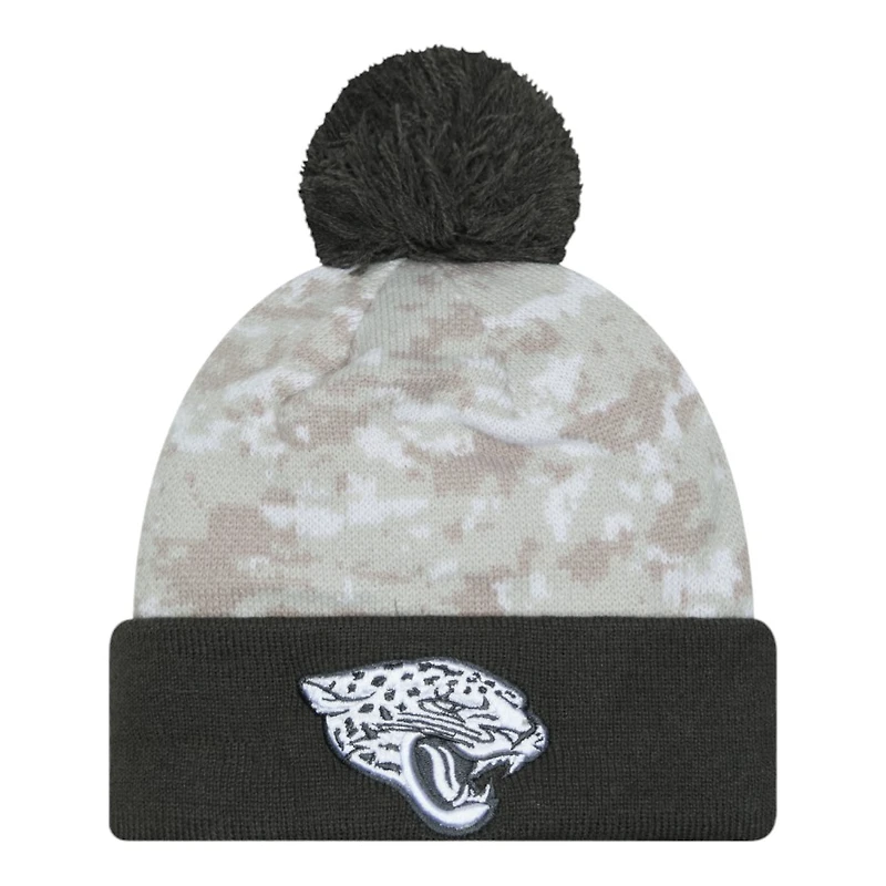 Jacksonville Jaguars 2024 White Digital Camo NFL Salute to Service New Era Knit Beanie Hat