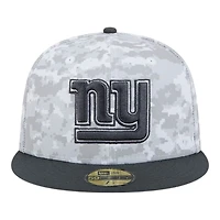 New York Giants White Camo NFL 2024 Salute to Service Era 59FIFTY Fitted Hat