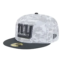 New York Giants White Camo NFL 2024 Salute to Service Era 59FIFTY Fitted Hat