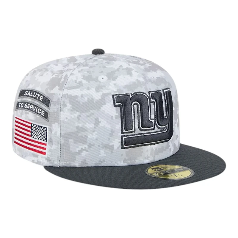 New York Giants White Camo NFL 2024 Salute to Service Era 59FIFTY Fitted Hat