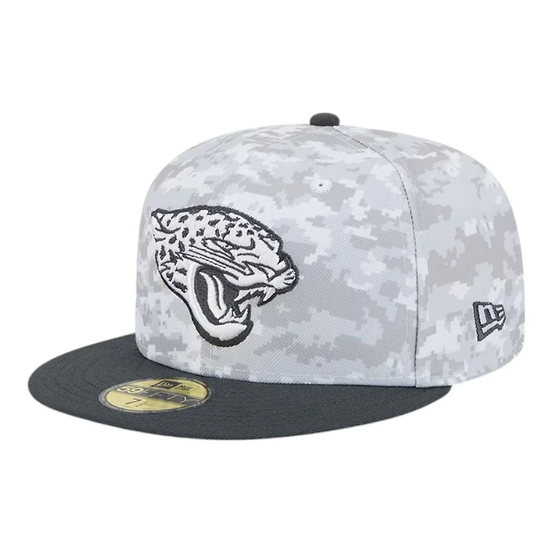 Jacksonville Jaguars White Camo NFL 2024 Salute to Service New Era 59FIFTY Fitted Hat