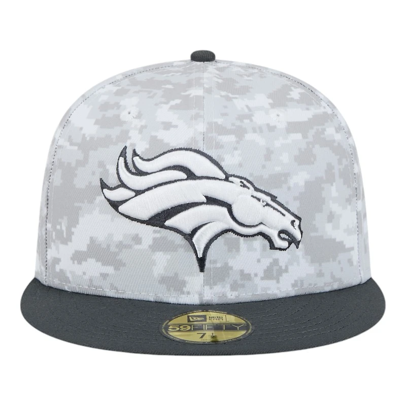Denver Broncos White Camo NFL 2024 Salute to Service New Era 59FIFTY Fitted Hat