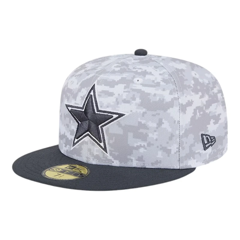 Dallas Cowboys White Camo NFL 2024 Salute to Service New Era 59FIFTY Fitted Hat