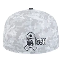 Chicago Bears White Camo NFL 2024 Salute to Service New Era 59FIFTY Fitted Hat