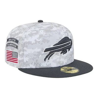 Buffalo Bills White Camo NFL 2024 Salute to Service New Era 59FIFTY Fitted Hat