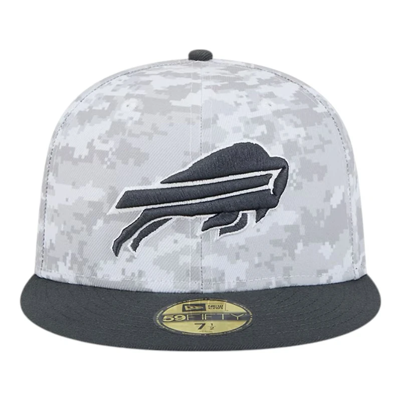 Buffalo Bills White Camo NFL 2024 Salute to Service New Era 59FIFTY Fitted Hat
