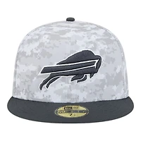 Buffalo Bills White Camo NFL 2024 Salute to Service New Era 59FIFTY Fitted Hat