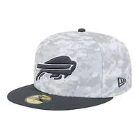 Buffalo Bills White Camo NFL 2024 Salute to Service New Era 59FIFTY Fitted Hat