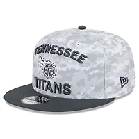 Tennessee Titans White Camo and Graphite 2024 NFL Salute to Service New Era 9FIFTY Snapback Hat