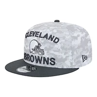 Cleveland Browns White Camo and Graphite 2024 NFL Salute to Service New Era 9FIFTY Snapback Hat