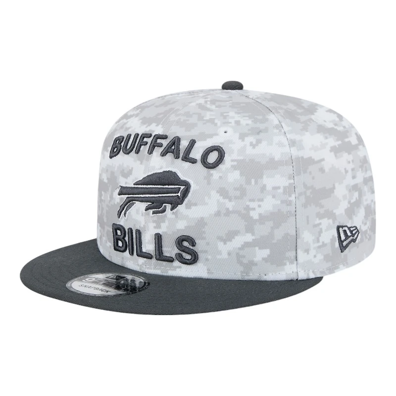 Buffalo Bills White Camo and Graphite 2024 NFL Salute to Service New Era 9FIFTY Snapback Hat
